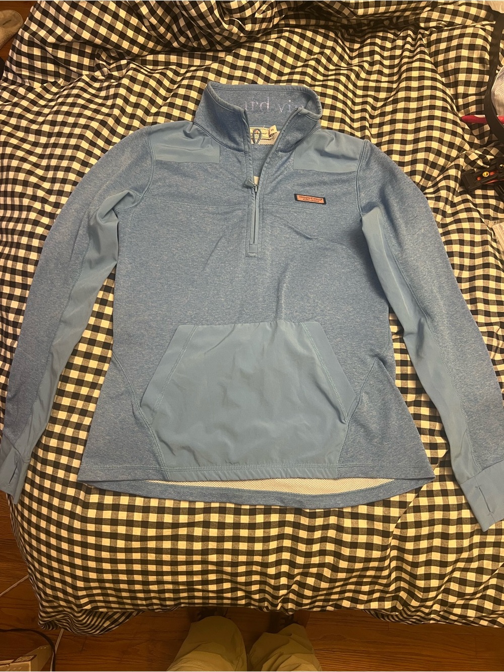 Vineyard Vines Light Blue Quarter-Zip Pullover XS